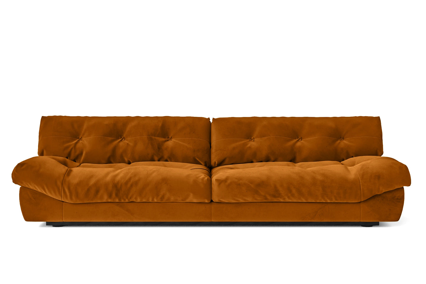 Forli 4 Seater Sofa Gold Velvet