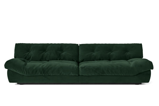 Forli 4 Seater Sofa Green Velvet