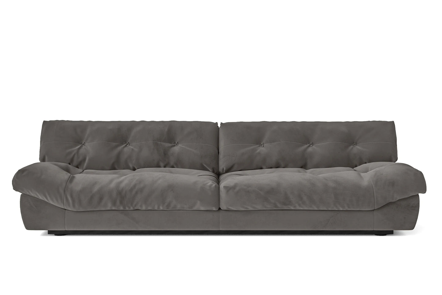 Forli 4 Seater Sofa Grey Velvet