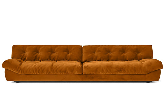 Forli 5 Seater Sofa Gold Velvet