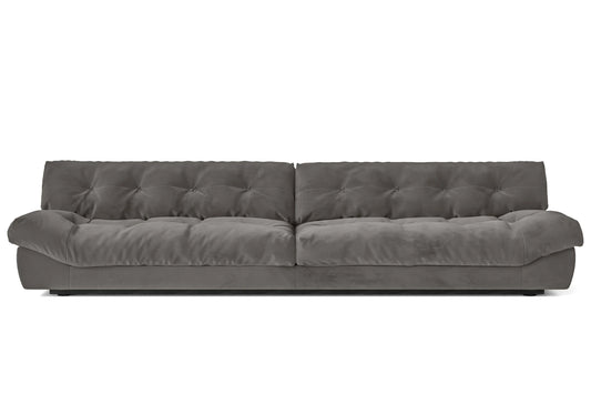 Forli 5 Seater Sofa Grey Velvet