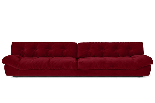 Forli 5 Seater Sofa Red Velvet