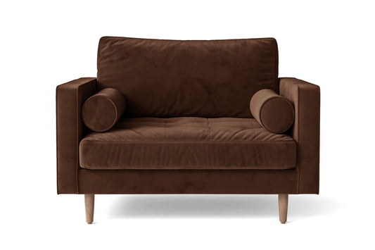 Gela Armchair Coffee Brown Velvet