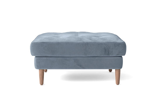 Gela Ottoman Baby Blue Velvet