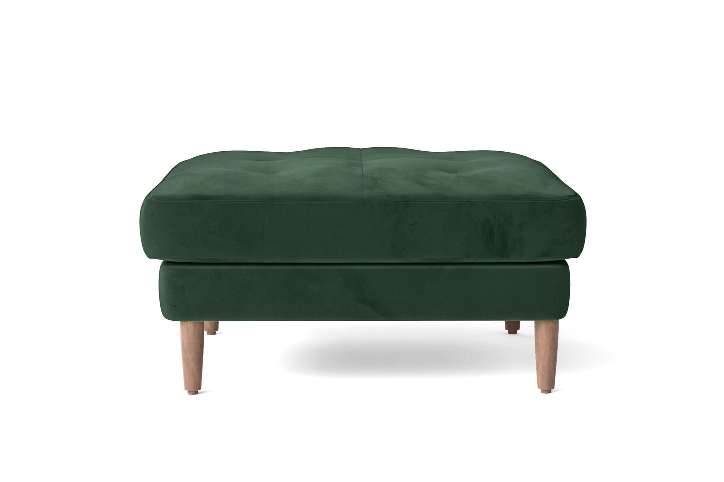 Gela Ottoman Green Velvet