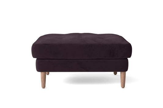 Gela Ottoman Purple Velvet