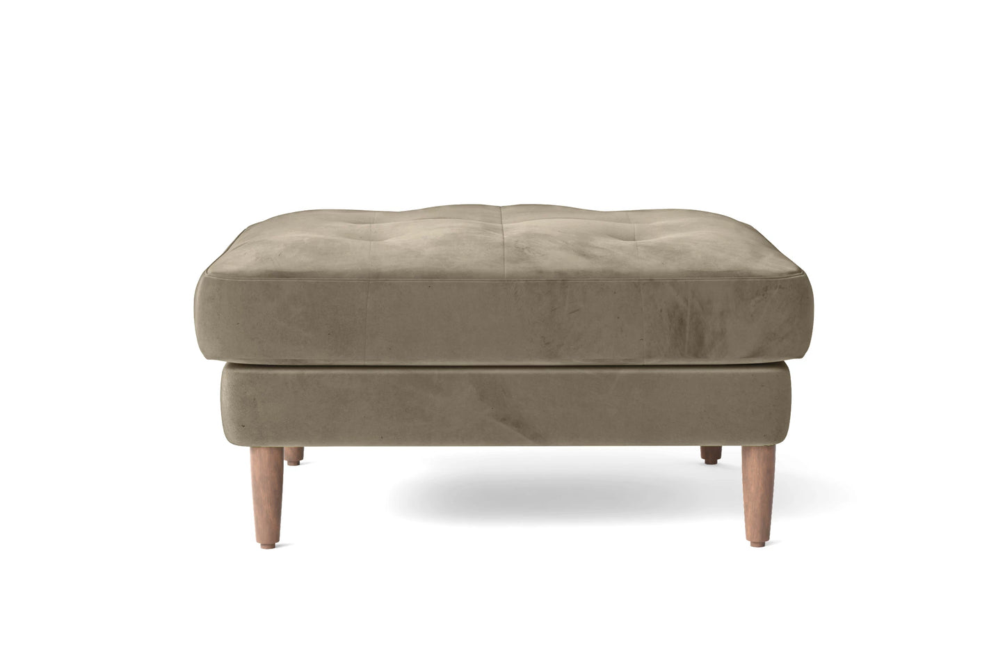 Gela Ottoman Sand Velvet