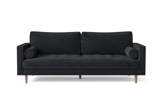 Gela 2 Seater Sofa Dark Grey Velvet