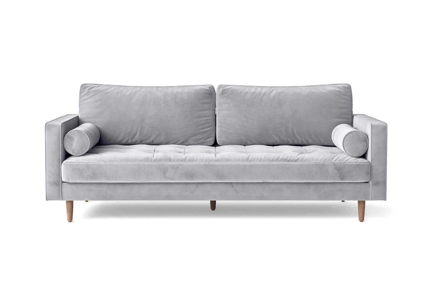 Gela 2 Seater Sofa Silver Velvet