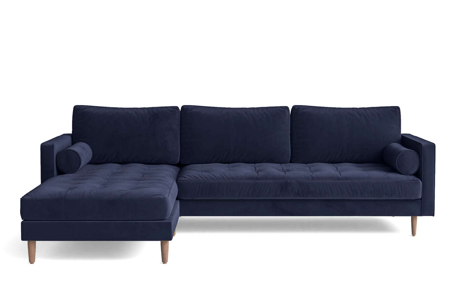 Minneapolis 4 Seater Sofa Dark Blue Velvet