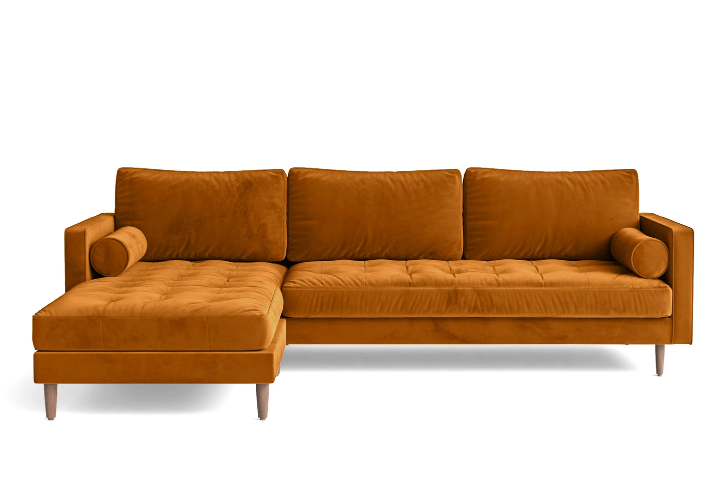 Minneapolis 4 Seater Sofa Coffee Brown Velvet