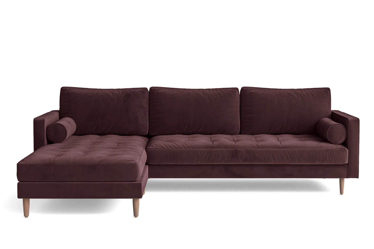 Minneapolis 4 Seater Sofa Black Velvet