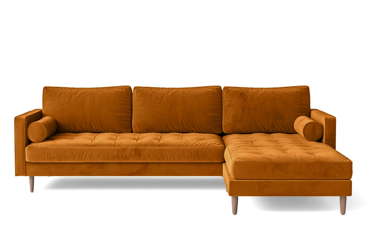 Minneapolis 3 Seater Sofa Yellow Velvet