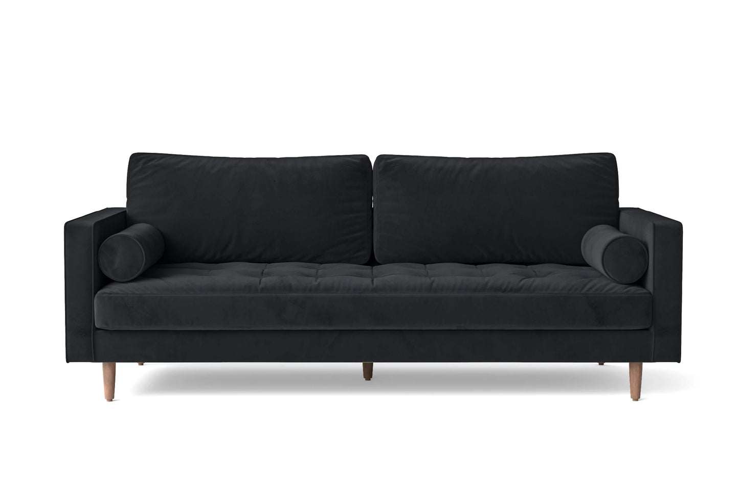 Gela 3 Seater Sofa Dark Grey Velvet