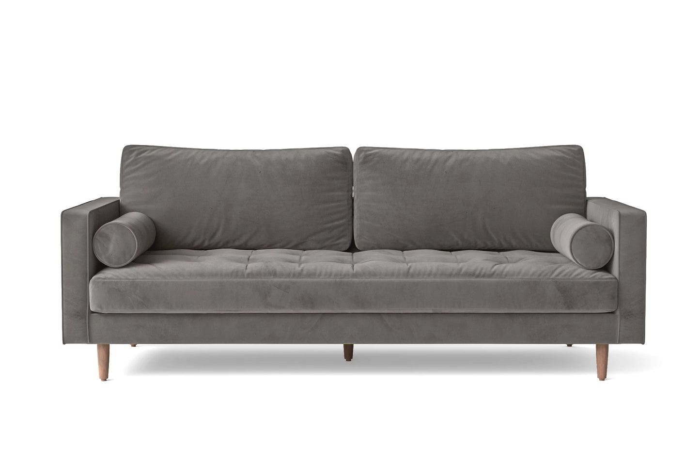 Gela 3 Seater Sofa Grey Velvet