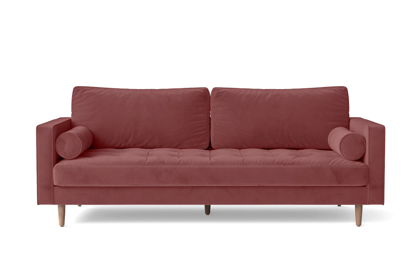 Minneapolis 4 Seater Sofa Silver Velvet