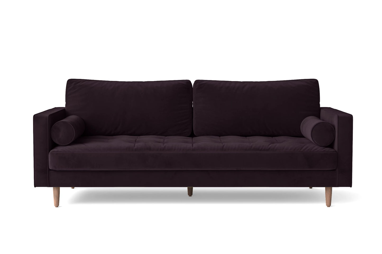 Gela 3 Seater Sofa Purple Velvet