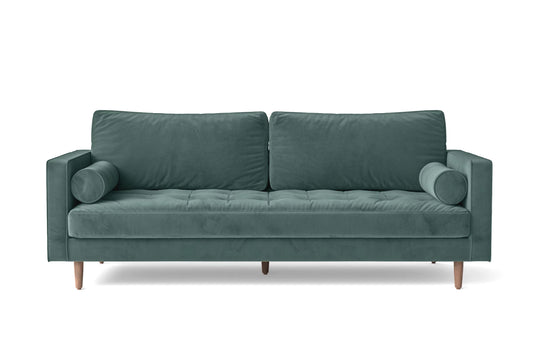 Gela 3 Seater Sofa Teal Velvet