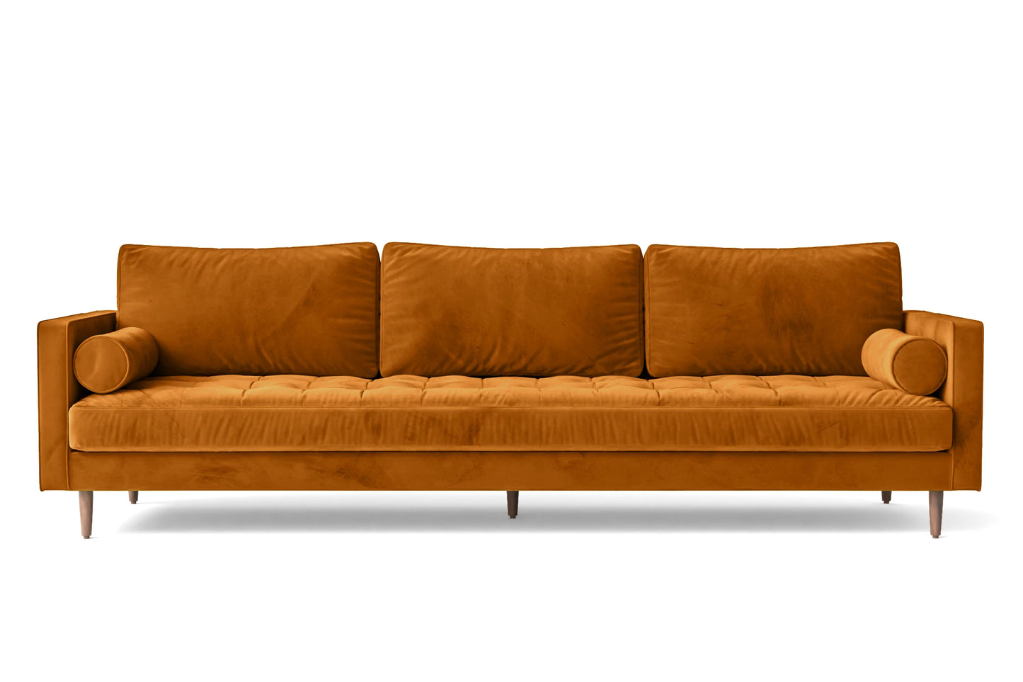 Gela 4 Seater Sofa Gold Velvet