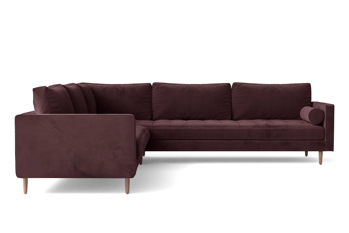 Gela 5 Seater Corner Sofa Grape Velvet