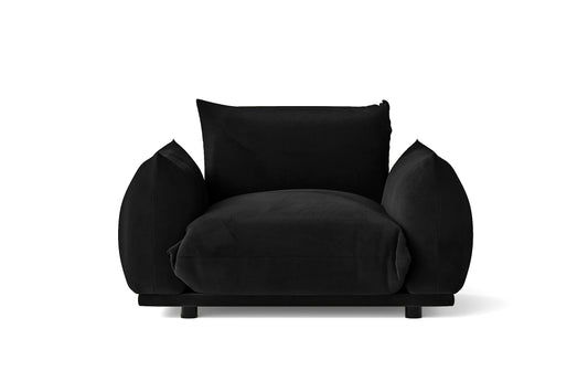 Minneapolis Armchair Black Velvet