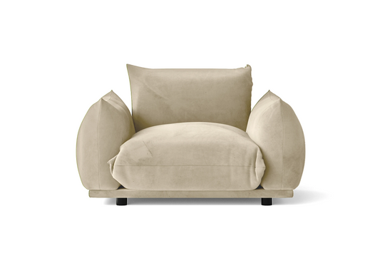 Minneapolis Armchair Cream Velvet