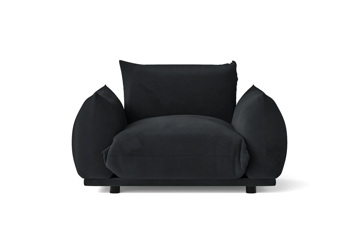 Minneapolis Armchair Dark Grey Velvet