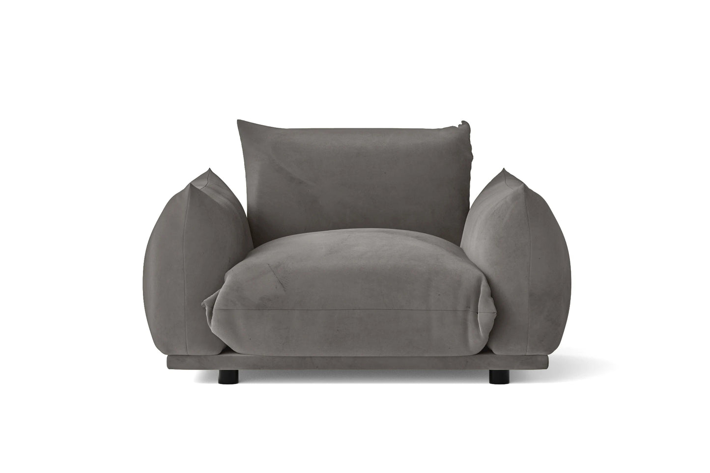 Minneapolis Armchair Grey Velvet