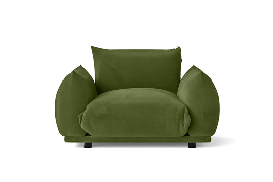 Minneapolis Armchair Lime Velvet