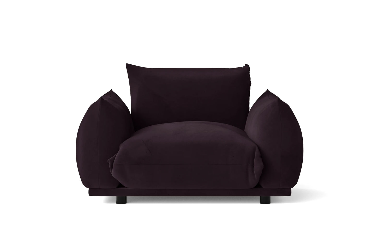 Ancona 4 Seater Right Hand Facing Chaise Lounge Corner Sofa Purple Linen