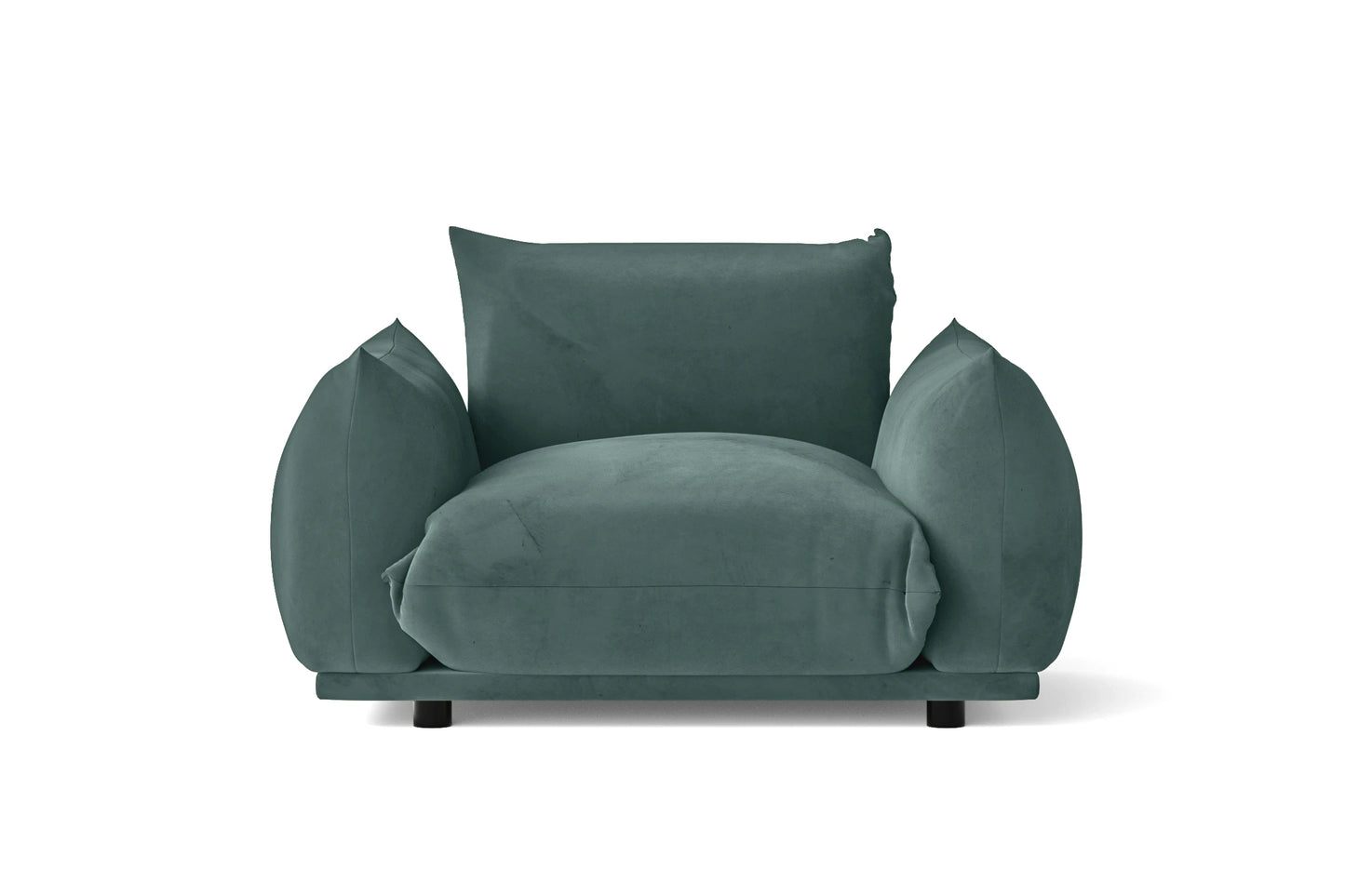 Minneapolis Armchair Teal Velvet