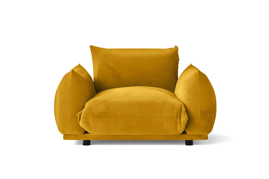 Minneapolis Armchair Yellow Velvet