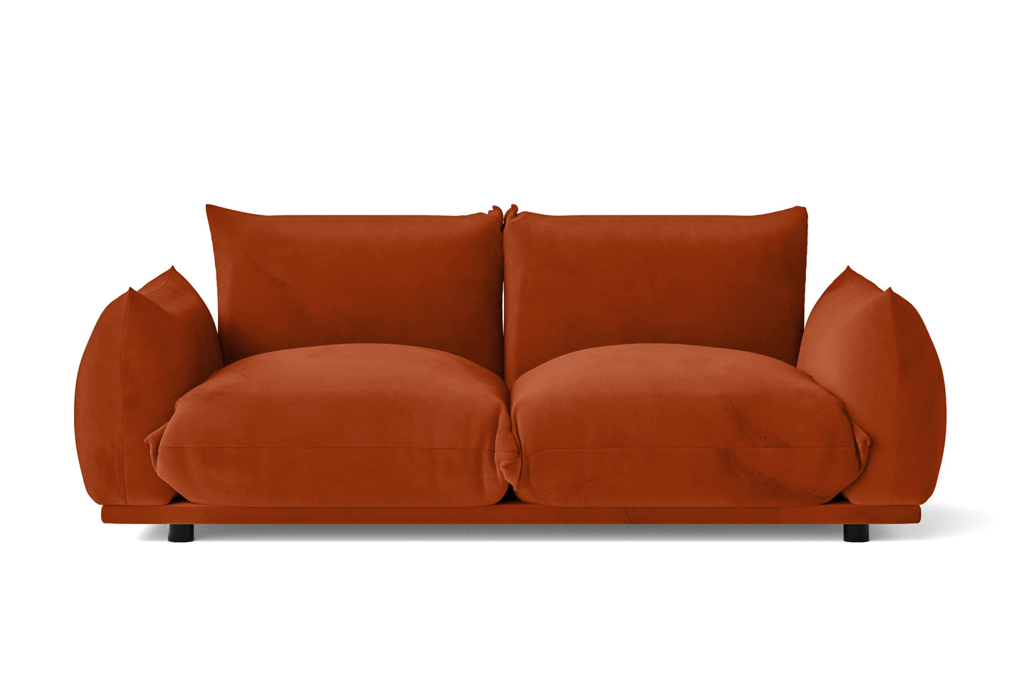 Ancona 4 Seater Sofa Orange Linen