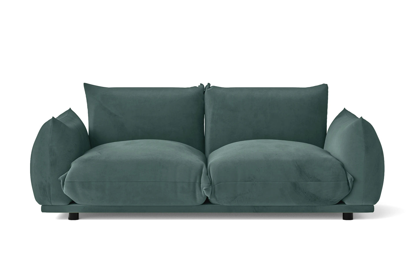 Minneapolis 2 Seater Sofa Teal Velvet