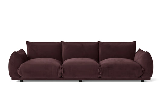 Ancona 4 Seater Left Hand Facing Chaise Lounge Corner Sofa Sand Velvet