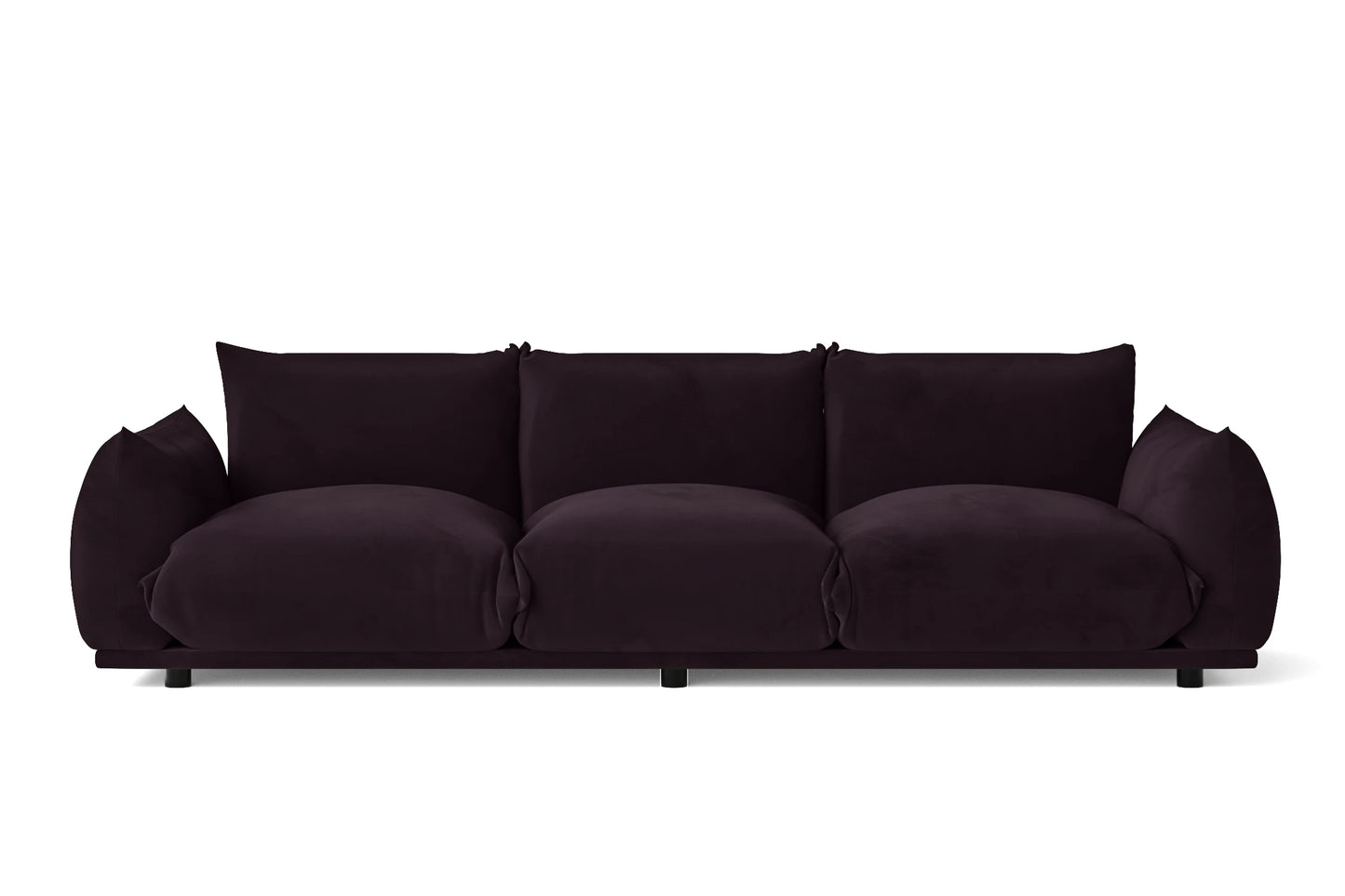 Minneapolis 3 Seater Sofa Purple Velvet