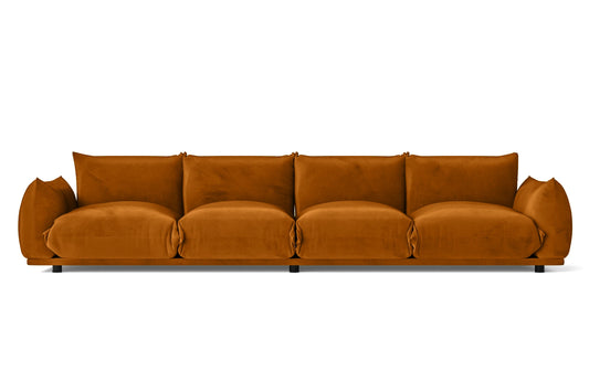 Minneapolis 4 Seater Sofa Gold Velvet