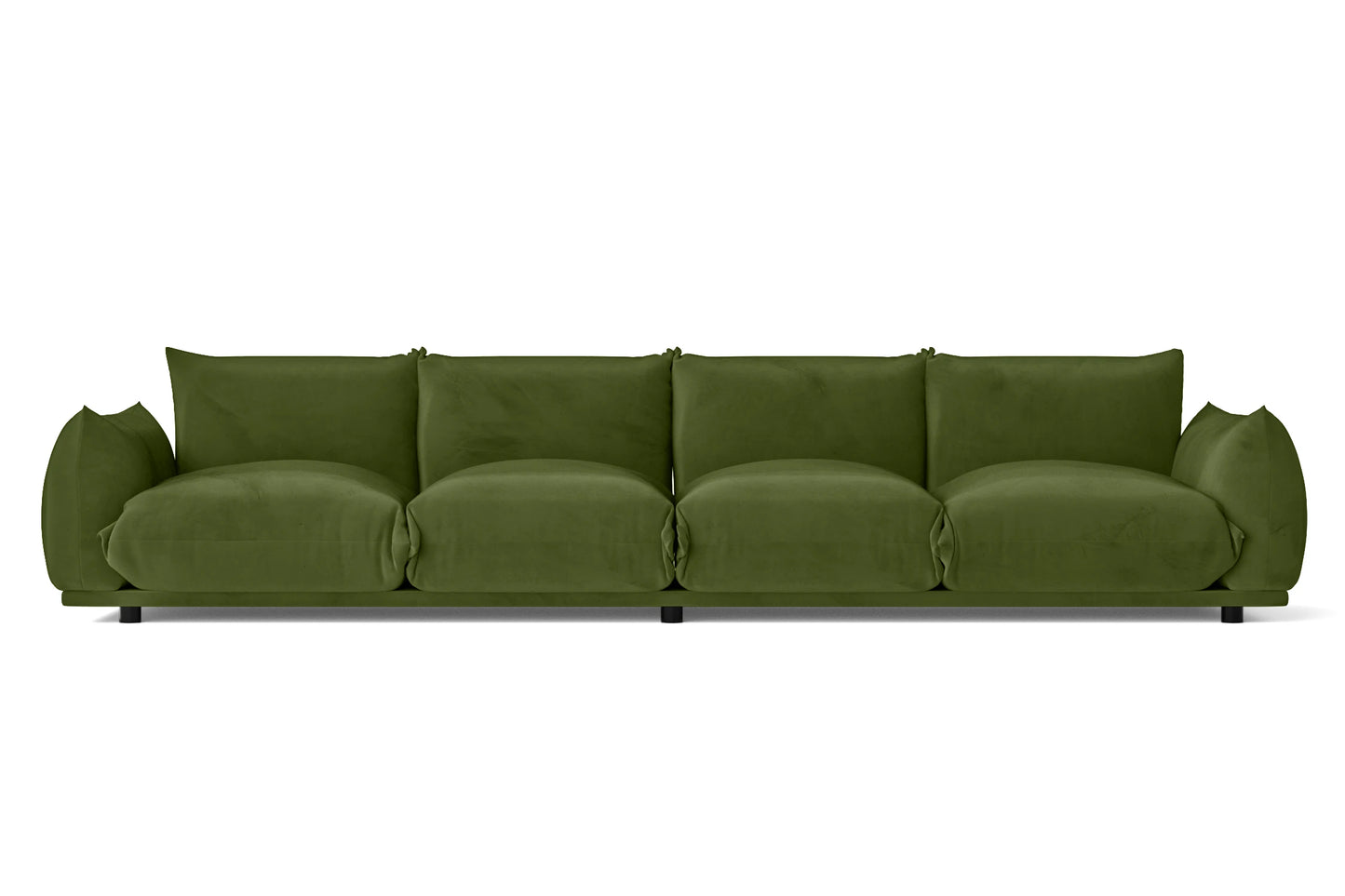 Minneapolis 4 Seater Sofa Lime Velvet