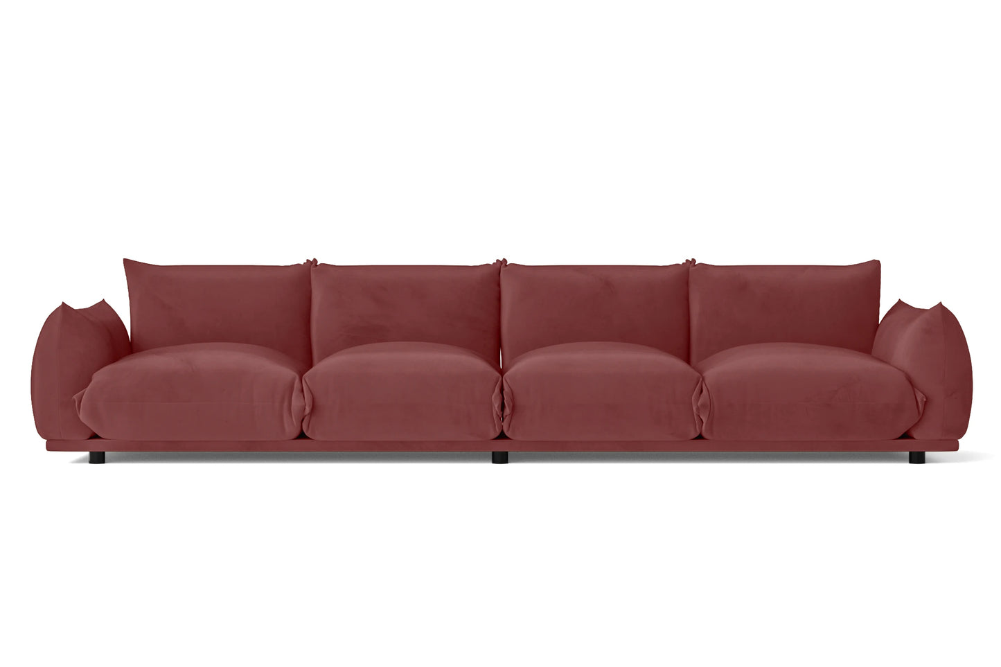 Minneapolis 4 Seater Sofa Pink Velvet