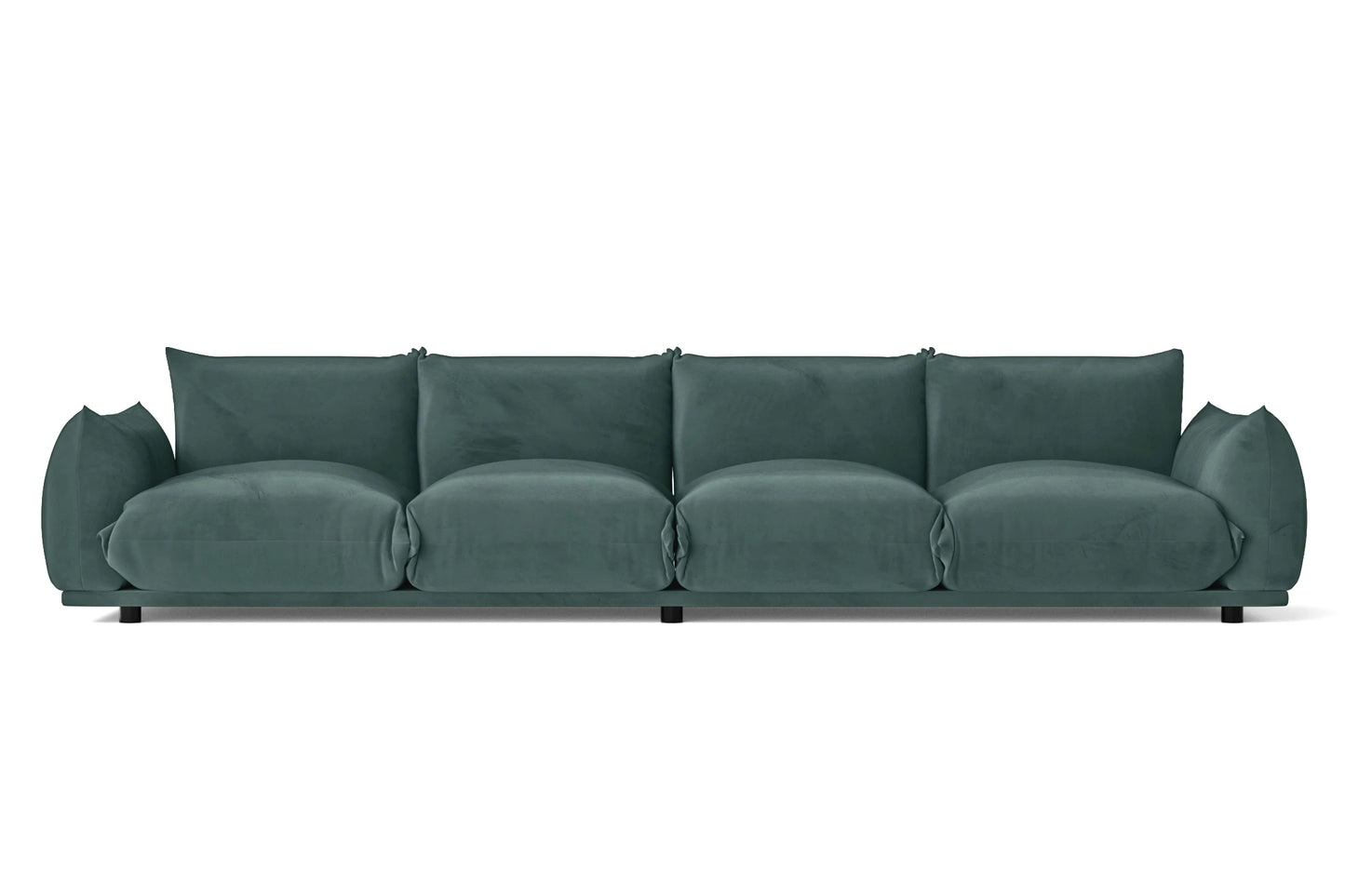 Minneapolis 4 Seater Sofa Teal Velvet