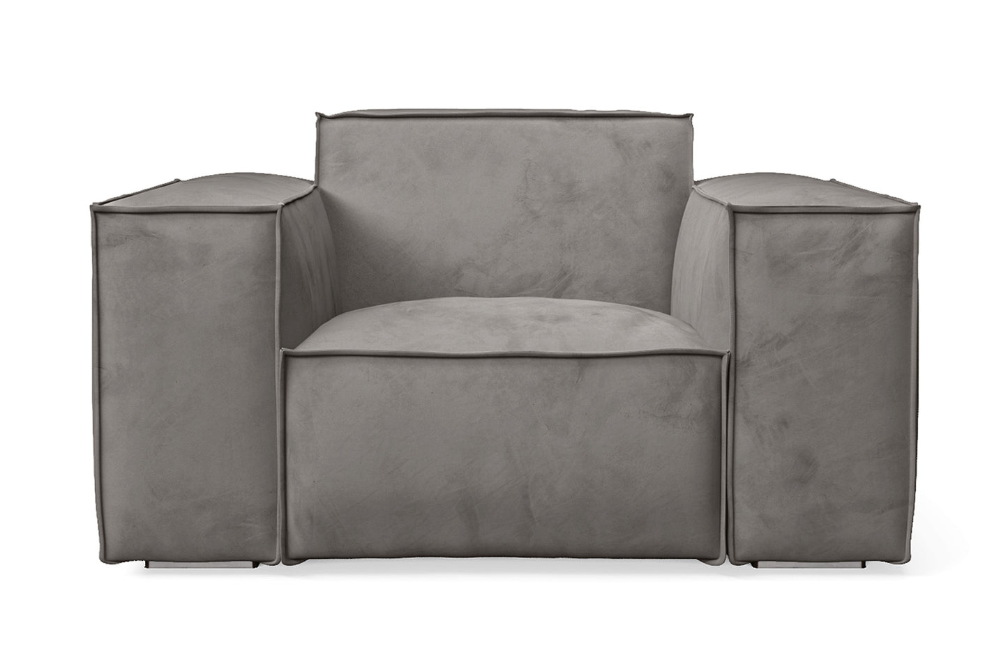 Naples Armchair Grey Velvet