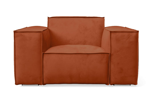 Naples Armchair Orange Velvet