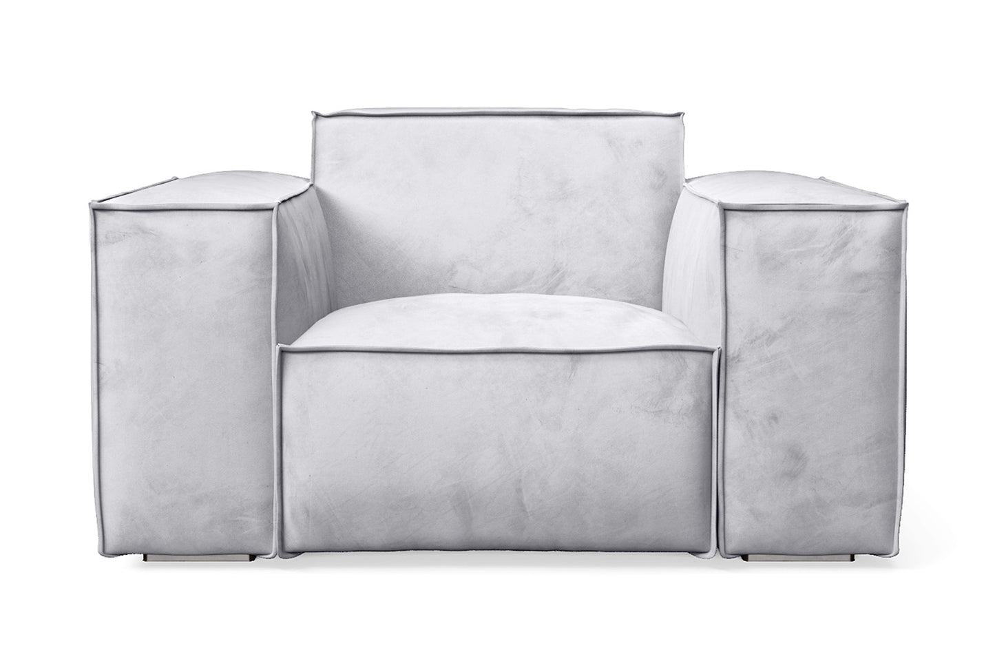 Naples Armchair Silver Velvet