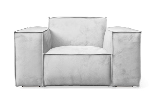 Naples Armchair White Velvet