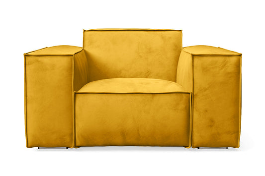 Naples Armchair Yellow Velvet