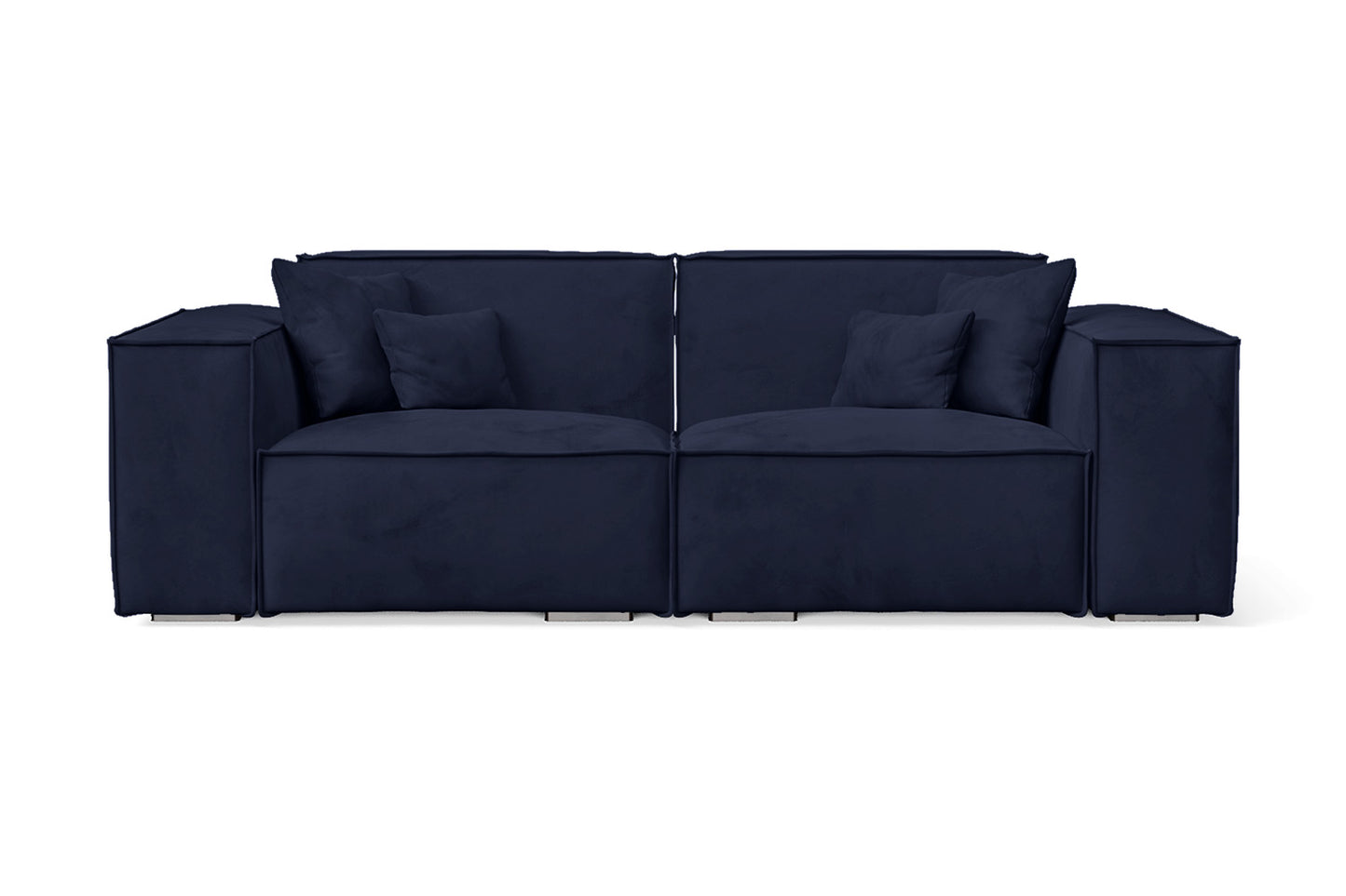 Naples 2 Seater Sofa Dark Blue Velvet