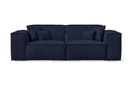 Naples 2 Seater Sofa Dark Blue Velvet