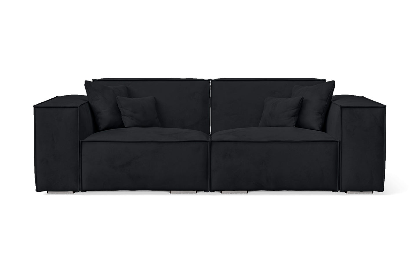 Naples 2 Seater Sofa Dark Grey Velvet