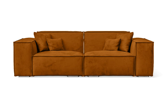 Naples 2 Seater Sofa Gold Velvet