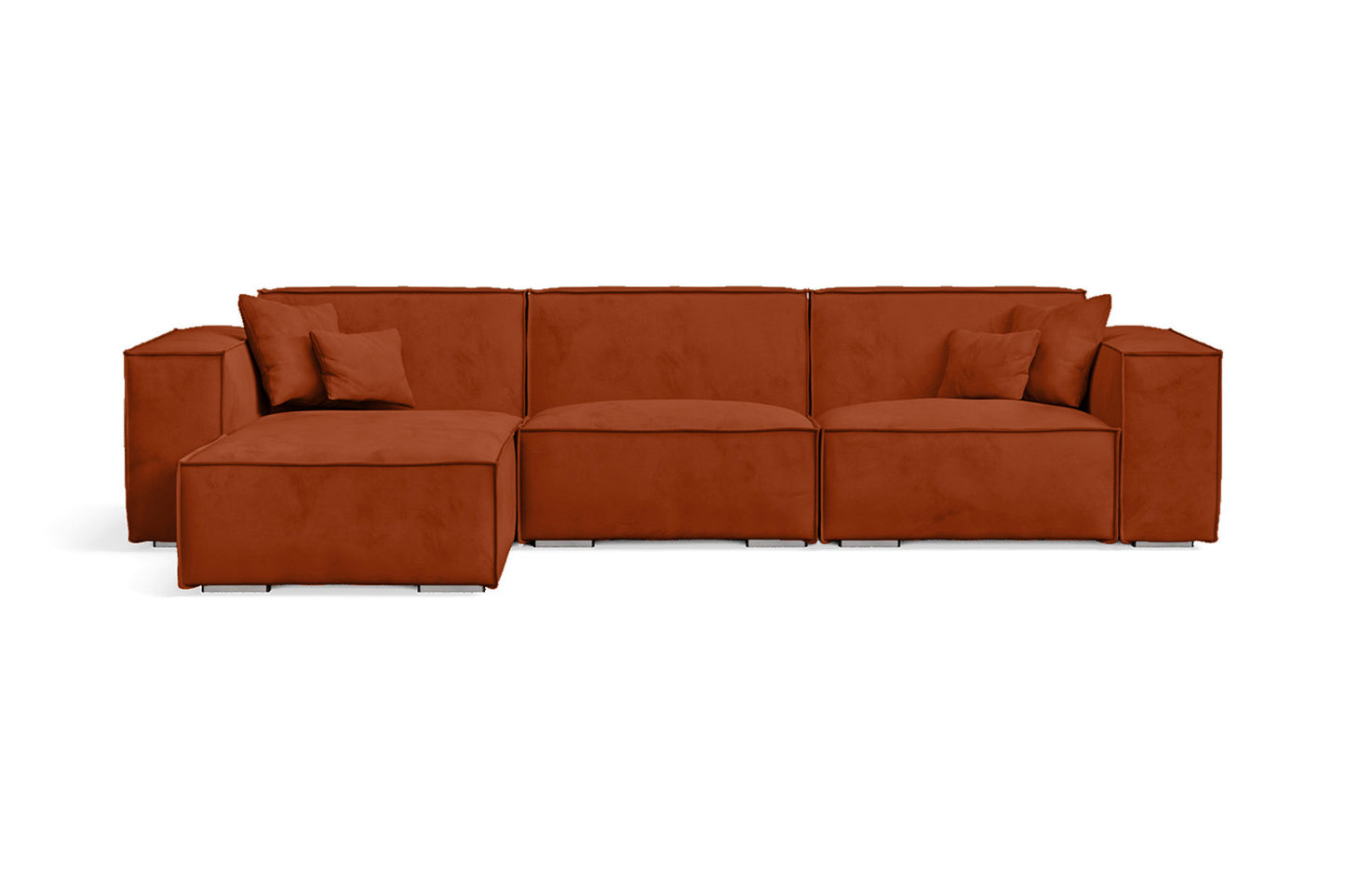 Florence 4 Seater Sofa Red Velvet